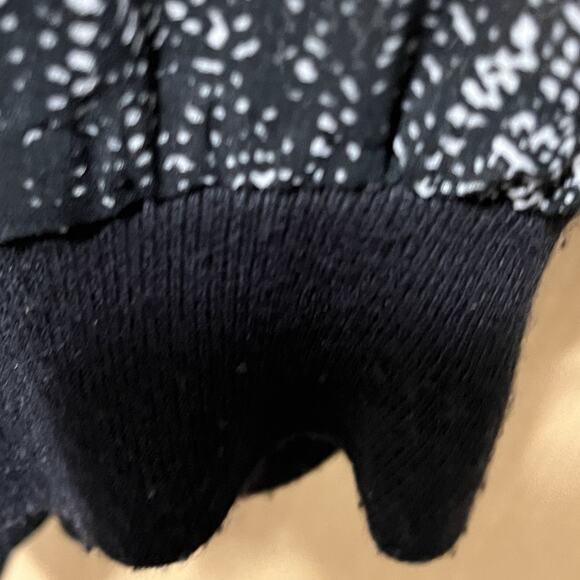 Lane Bryant 22 / 24 3X Tunic Sheer Zip Shoulders Black White Crosshatch Edgy - Picture 5 of 12